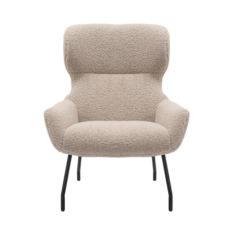 Sessel und Hocker Set Teddyfell Taupe, Ansicht 4