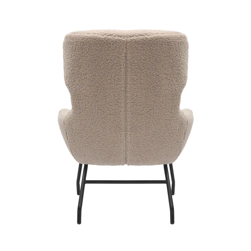Sessel und Hocker Set Teddyfell Taupe, Ansicht 5