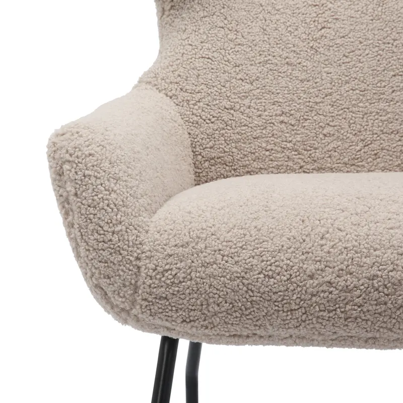 Sessel und Hocker Set Teddyfell Taupe, Ansicht 8