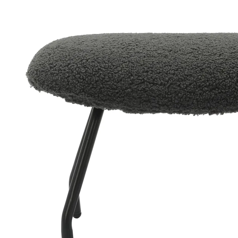 Sessel und Hocker Set Teddyfell Anthrazit, Ansicht 10