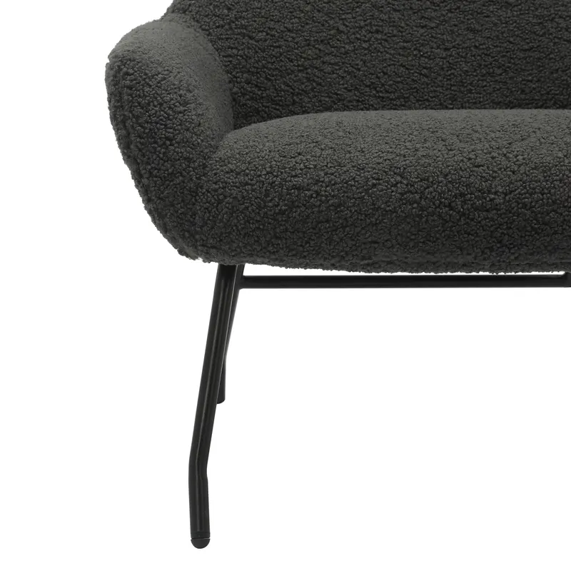 Sessel und Hocker Set Teddyfell Anthrazit, Ansicht 6