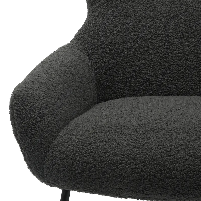 Sessel und Hocker Set Teddyfell Anthrazit, Ansicht 7