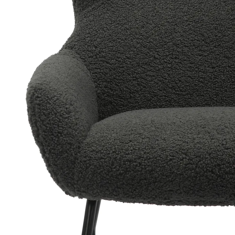 Sessel und Hocker Set Teddyfell Anthrazit, Ansicht 8
