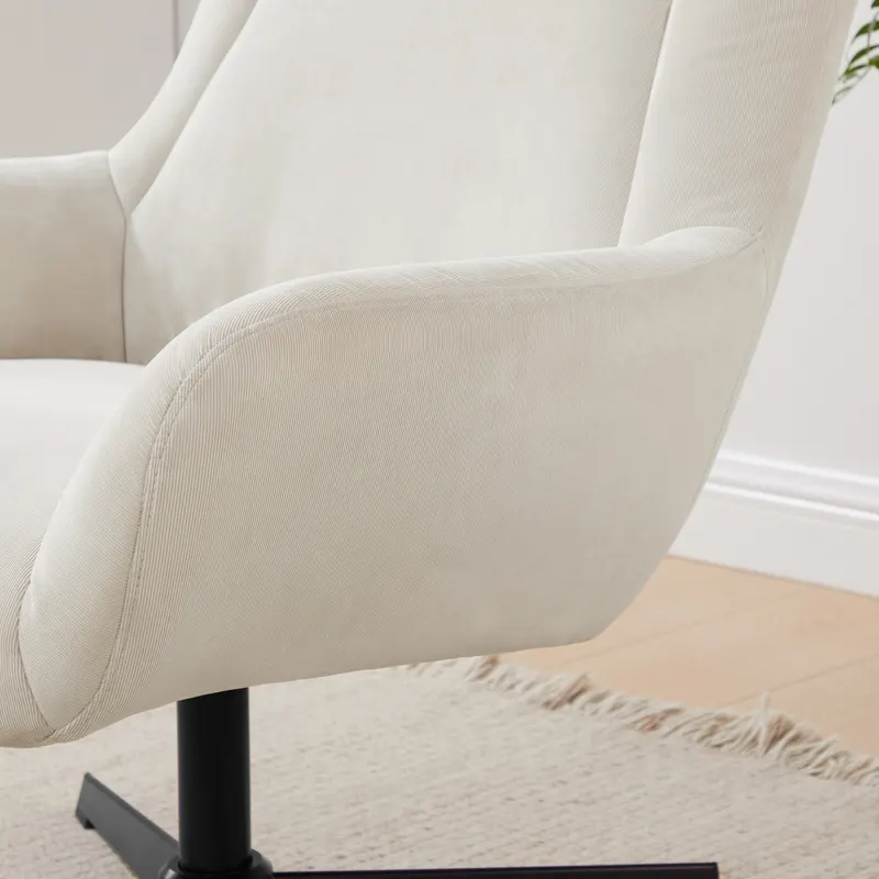 Sessel und Hocker Cordoptik Beige, Ansicht 11