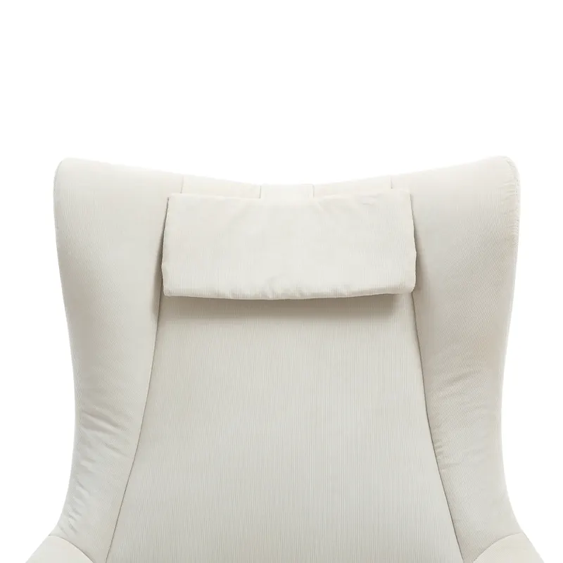 Sessel und Hocker Cordoptik Beige, Ansicht 6
