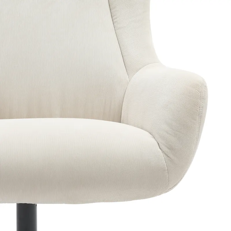 Sessel und Hocker Cordoptik Beige, Ansicht 7