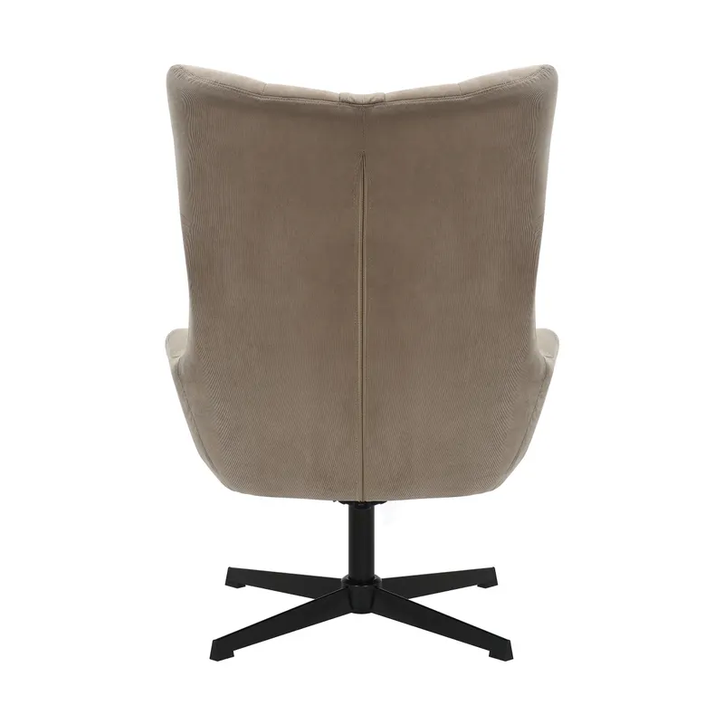 Sessel und Hocker in brauner Cordoptik, Ansicht 5