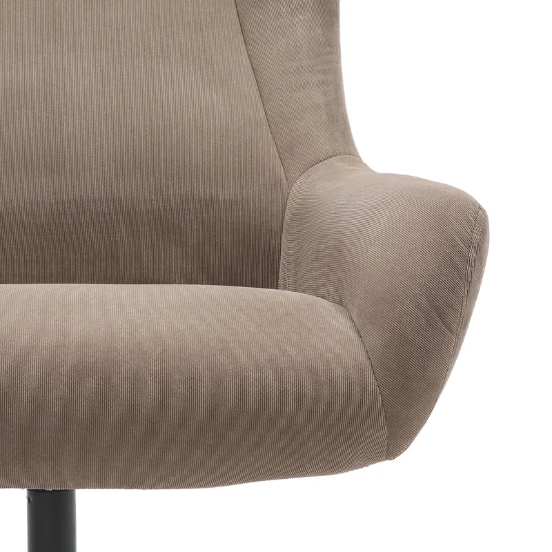 Sessel und Hocker in brauner Cordoptik, Ansicht 7