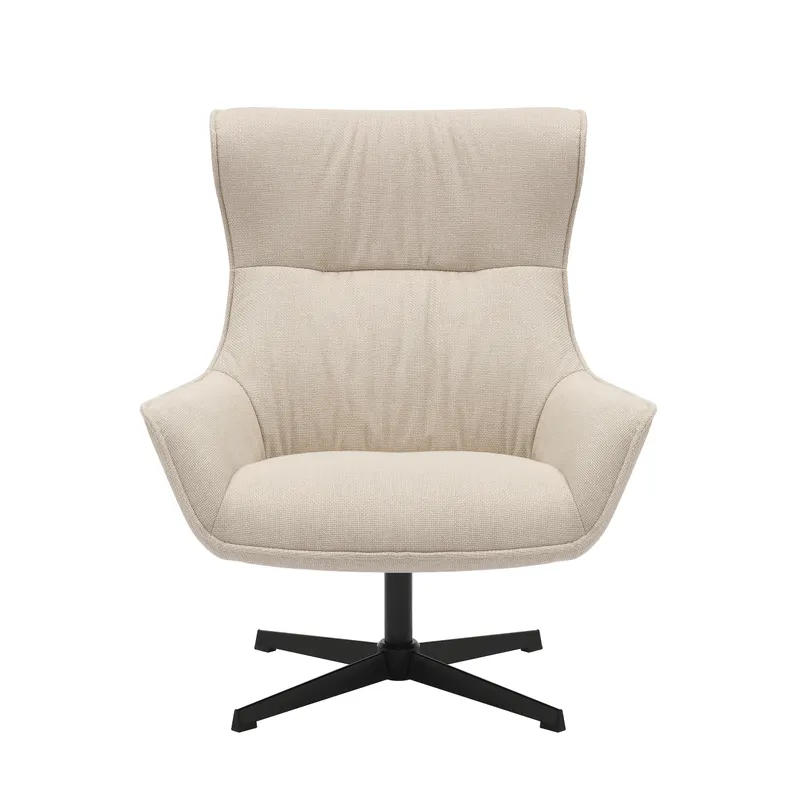 Candida Sessel Strukturstoff, 85 × 83 × 103 cm, Grau/Schwarz