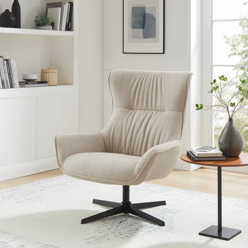 Sessel Strukturstoff Beige, Ansicht 8