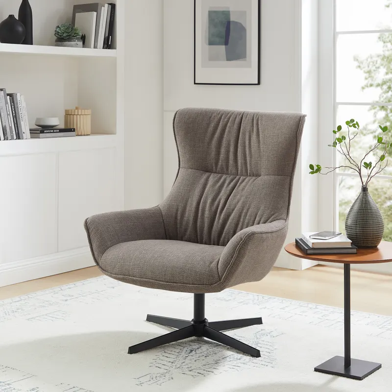 Sessel Strukturstoff Taupe, Ansicht 8