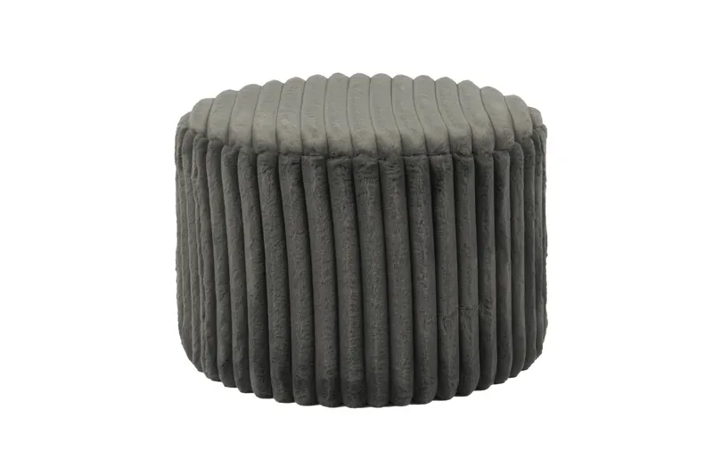 Bornholm Sitzhocker Ø55 cm Plüsch-Cord, Dunkelgrau