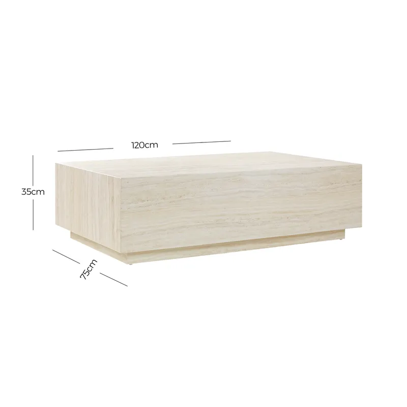Couchtisch Travertin 120x75 cm, Ansicht 4