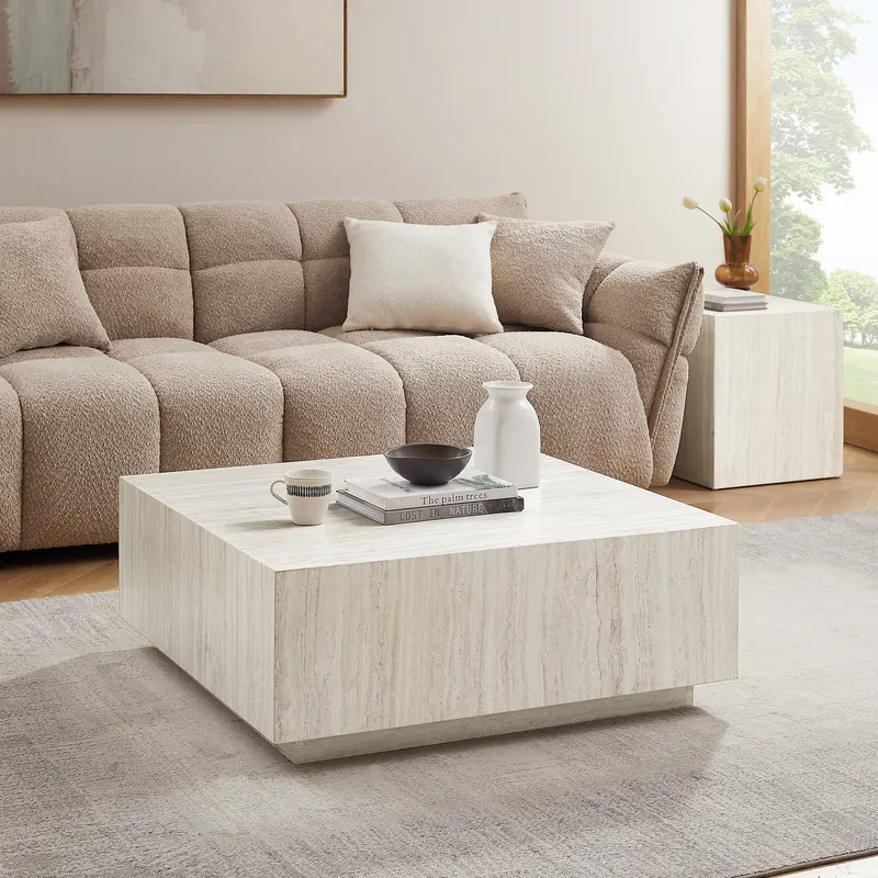Couchtisch Travertin 90x90 cm, Ansicht 3