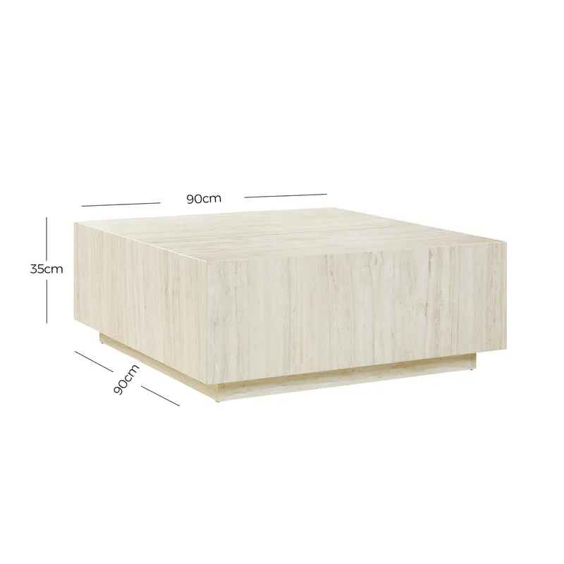 Couchtisch Travertin 90x90 cm, Ansicht 4