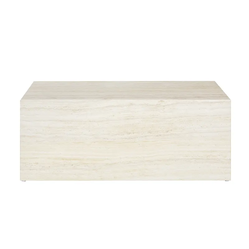 Couchtisch Travertin 90 × 60 cm, Weiß