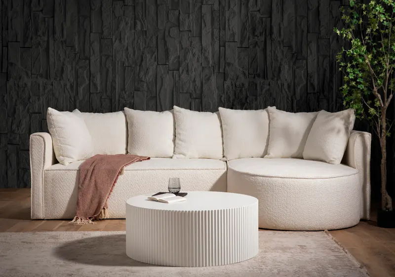 Couchtisch Ø 90 cm Naturweiß, Ansicht 2