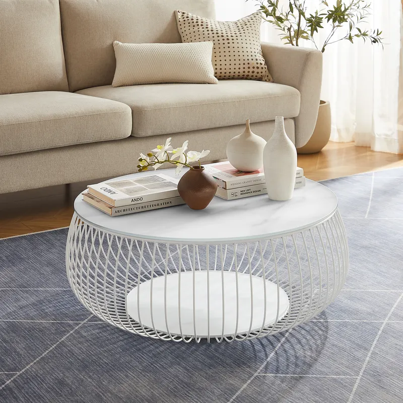Couchtisch Ø 86 cm Weiß, Ansicht 5