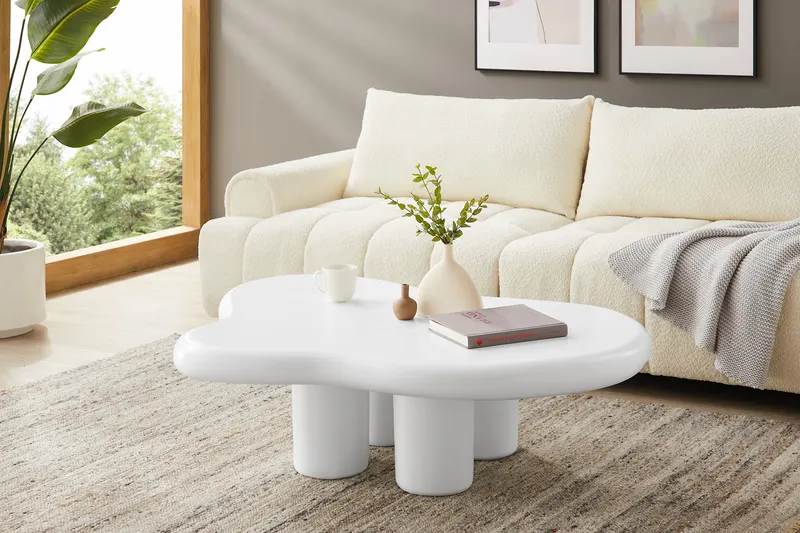 Couchtisch 123 × 89 cm Weiß, Ansicht 6