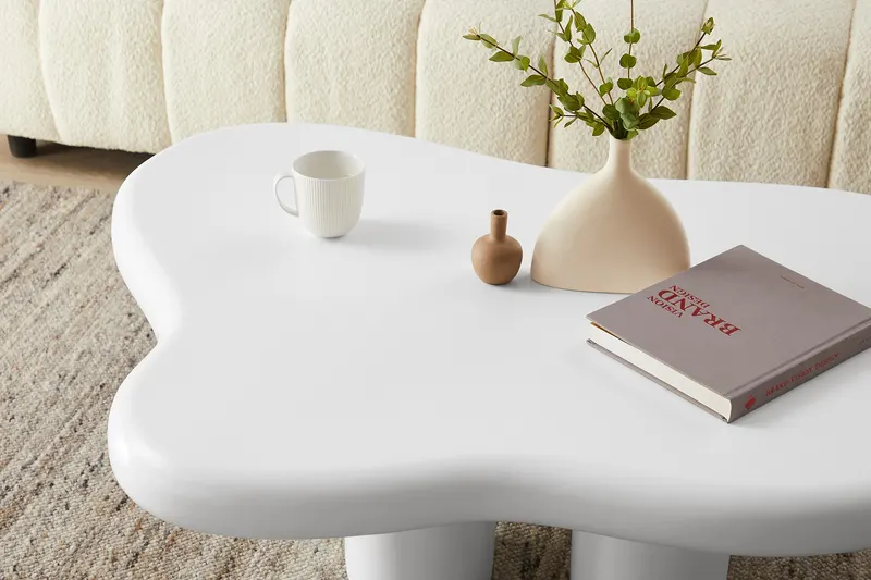 Couchtisch 123 × 89 cm Weiß, Ansicht 7
