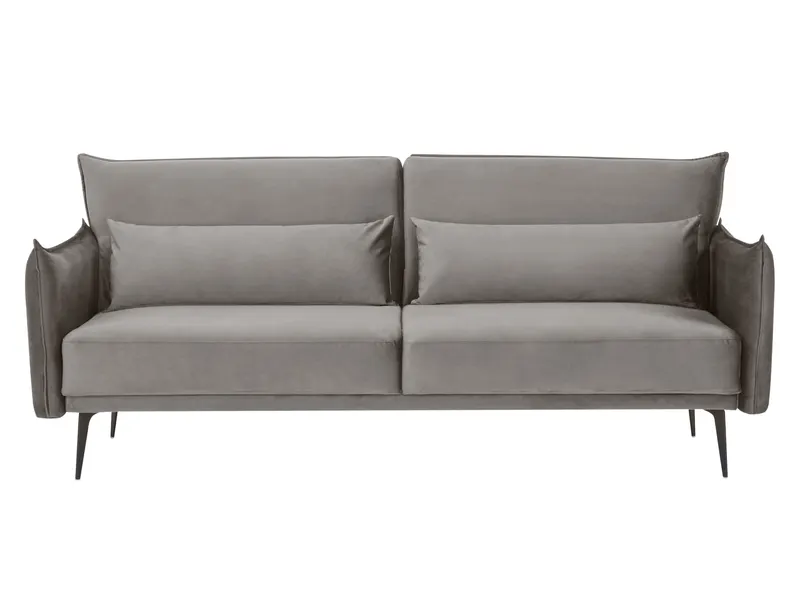 Liv 3-Sitzer-Sofa Samt Grau mit Schlaffunktion