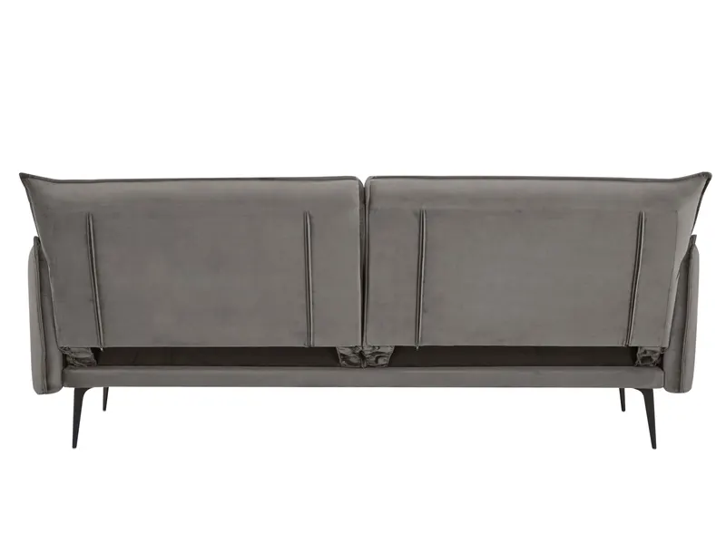 3-Sitzer-Sofa Samt Grau mit Schlaffunktion, Ansicht 7
