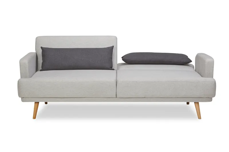 3-Sitzer-Sofa Webstoff Grau mit Schlaffunktion, Ansicht 13