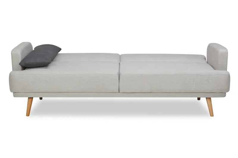 3-Sitzer-Sofa Webstoff Grau mit Schlaffunktion, Ansicht 3
