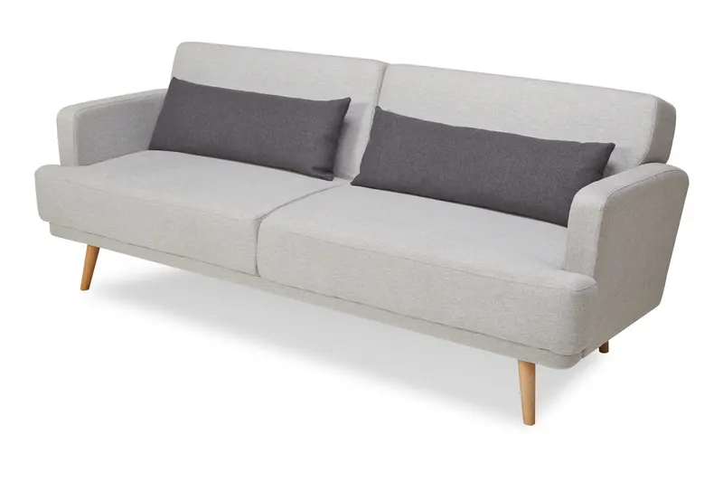 3-Sitzer-Sofa Webstoff Grau mit Schlaffunktion, Ansicht 5