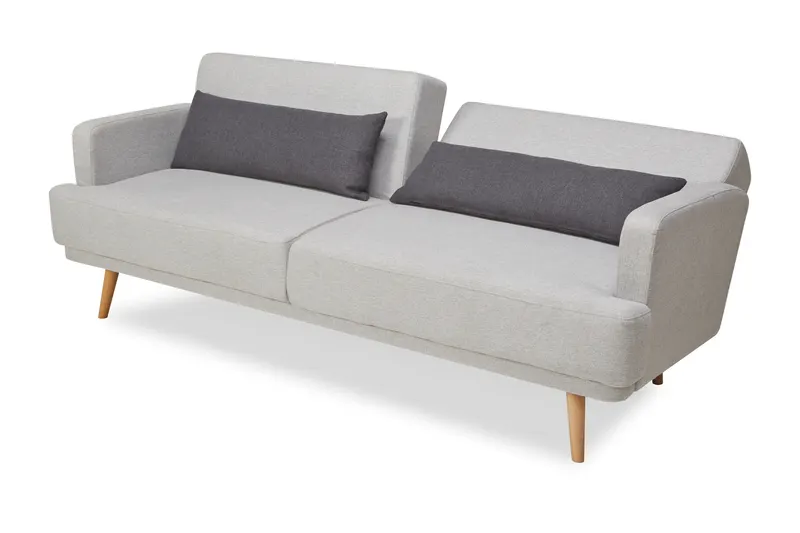 3-Sitzer-Sofa Webstoff Grau mit Schlaffunktion, Ansicht 7