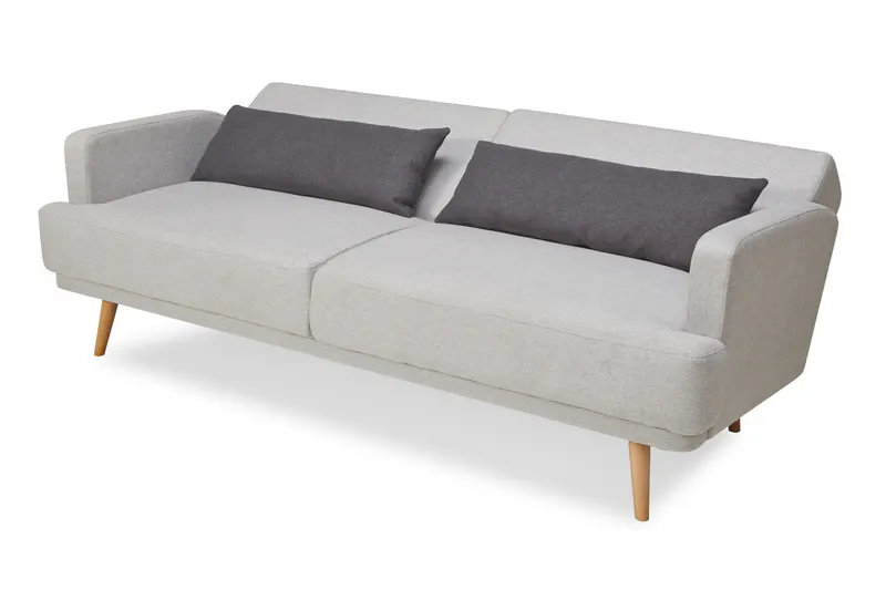 3-Sitzer-Sofa Webstoff Grau mit Schlaffunktion, Ansicht 9