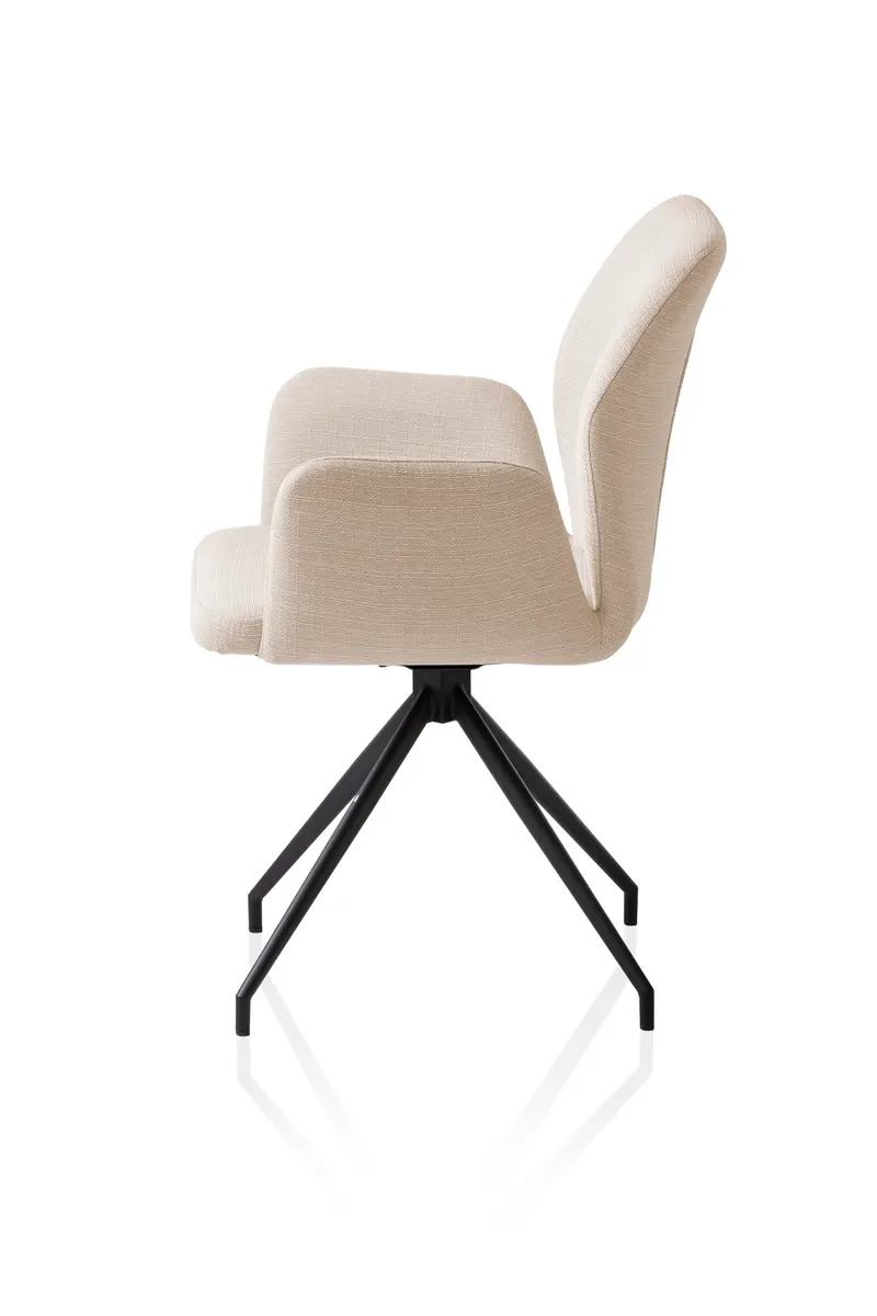 Armlehnstuhl mit 180° Drehfunktion Beige, Ansicht 3