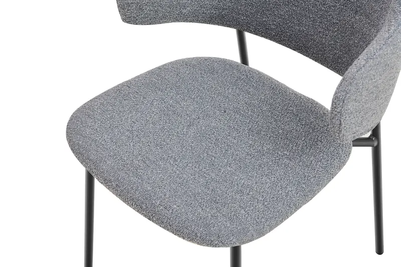 Armlehnstuhl Bouclé 2er Set Dunkelgrau, Ansicht 7