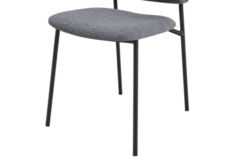 Armlehnstuhl Bouclé 2er Set Dunkelgrau, Ansicht 8