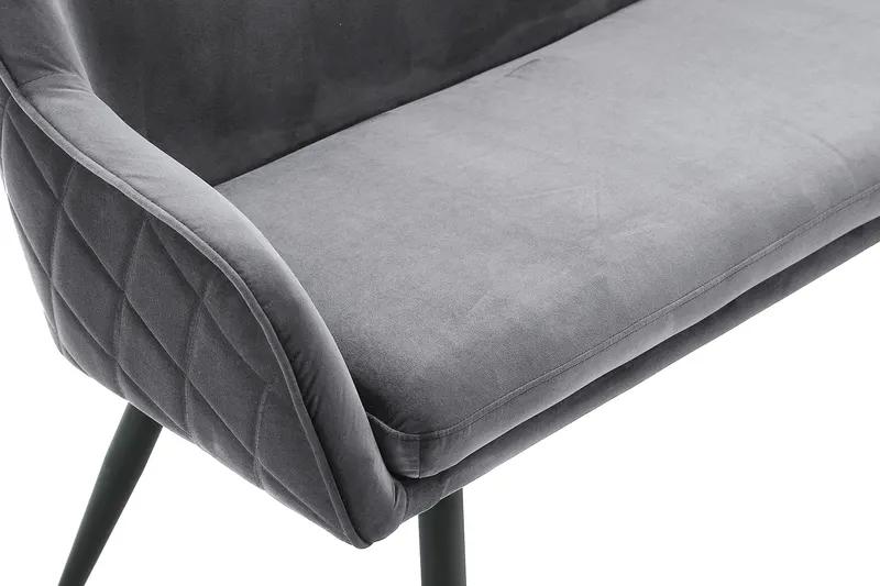 Sitzbank 160 cm Samt Grau, Ansicht 7