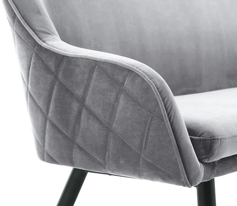 Sitzbank 160 cm Samt Grau, Ansicht 8