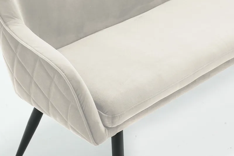 Sitzbank 160 cm Samt Creme, Ansicht 7