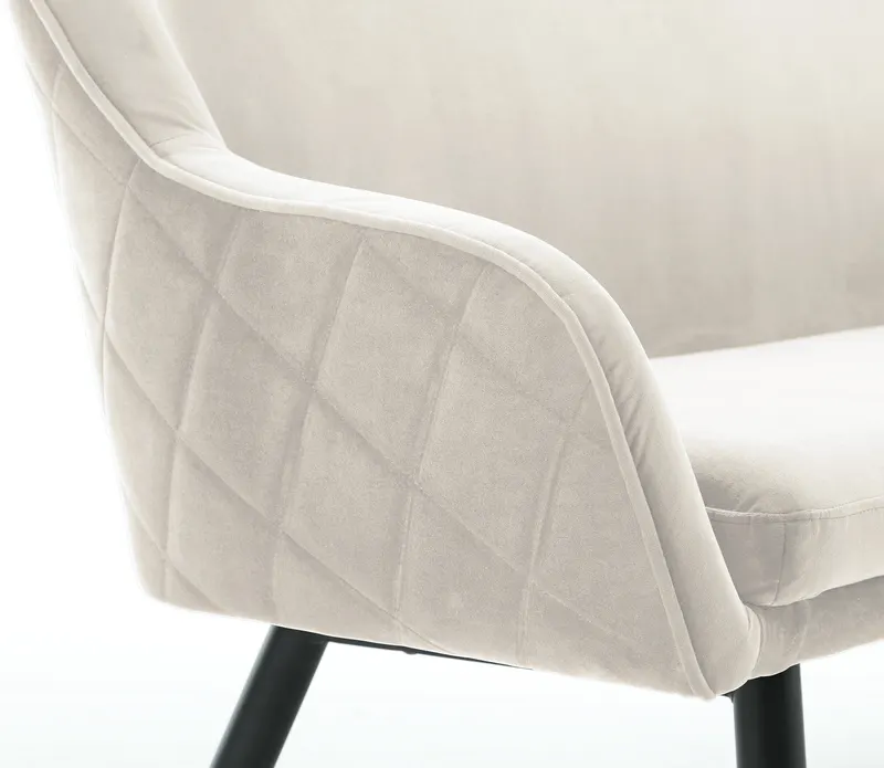 Sitzbank 160 cm Samt Creme, Ansicht 8