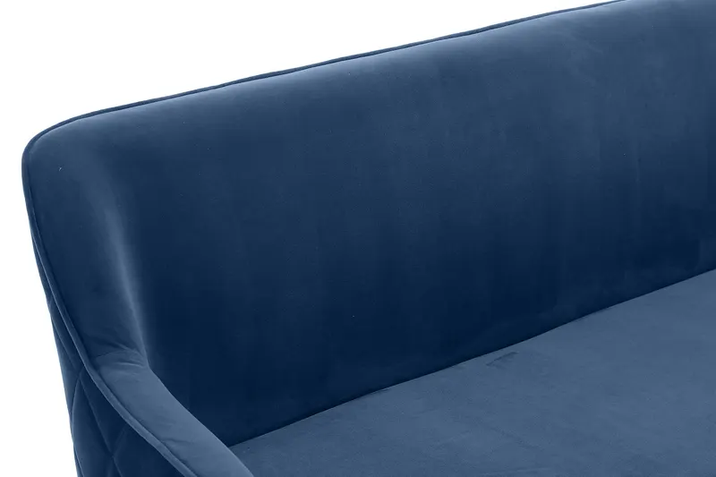 Sitzbank 160 cm Samt Blau, Ansicht 6