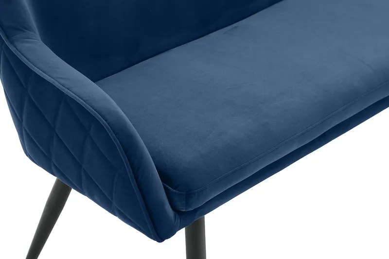 Sitzbank 160 cm Samt Blau, Ansicht 7