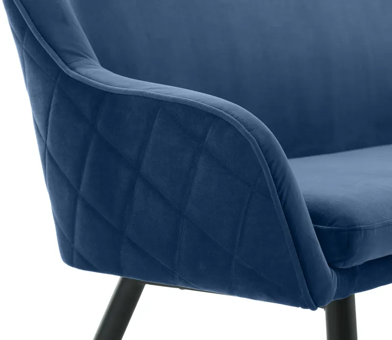 Sitzbank 160 cm Samt Blau, Ansicht 8