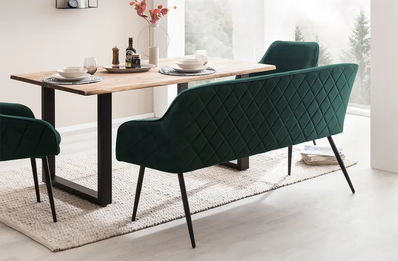 Sitzbank 160 cm Samt Tannengrün, Ansicht 11