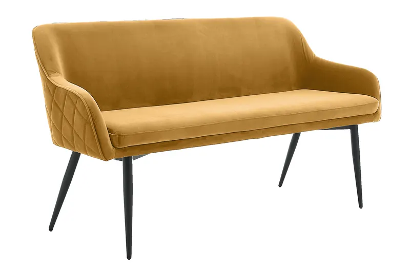 Sitzbank 160 cm Samt Senfgelb, Ansicht 1