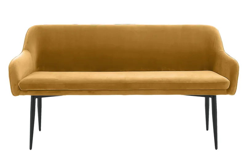 Sitzbank 160 cm Samt Senfgelb, Ansicht 2