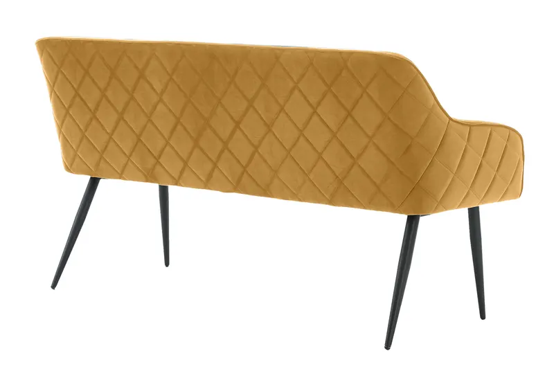 Sitzbank 160 cm Samt Senfgelb, Ansicht 4