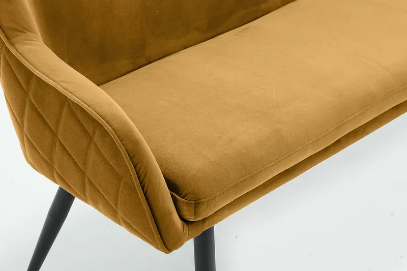Sitzbank 160 cm Samt Senfgelb, Ansicht 7