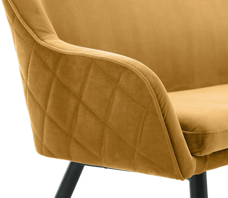 Sitzbank 160 cm Samt Senfgelb, Ansicht 8