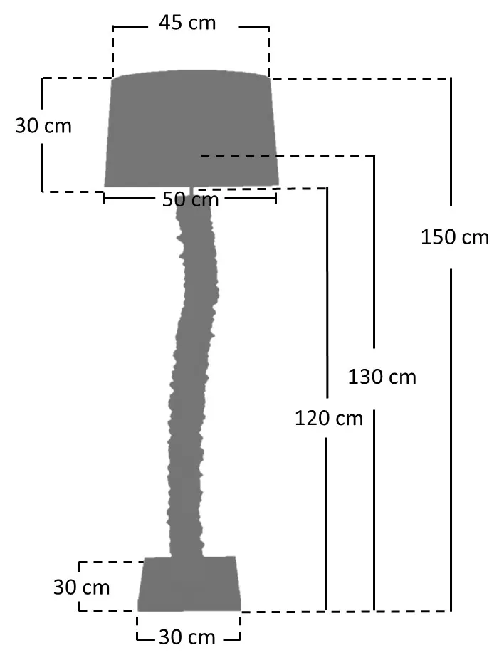 Stehleuchte Treibholz Natur/Weiß 150 cm, Ansicht 11