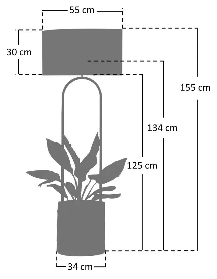 Stehleuchte Treibholz Natur/Weiß 155 cm, Ansicht 11