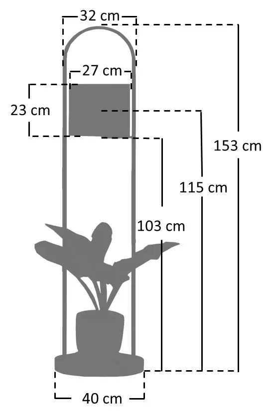Stehleuchte aus Akazienholz Natur/Weiß 153 cm, Ansicht 10